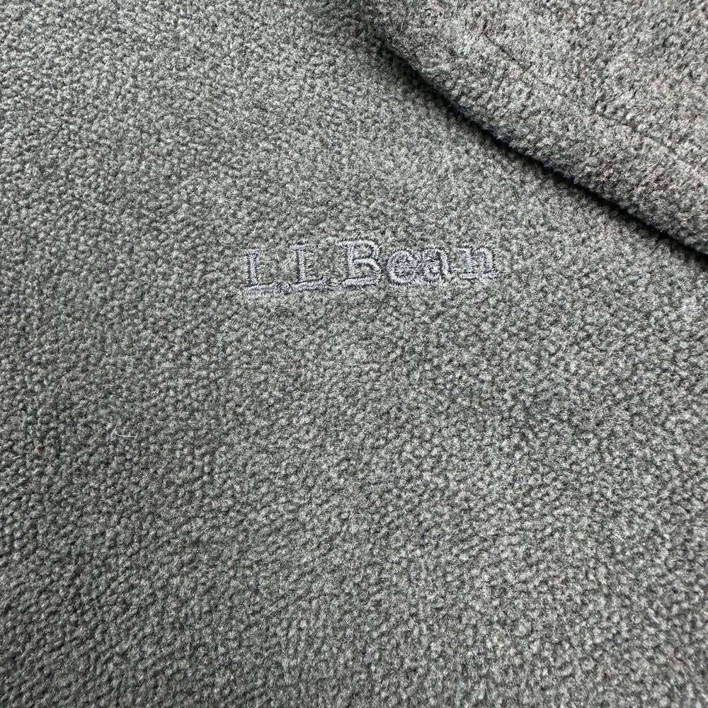LL Bean Quarter Snap Thick Fleece Pullover Sweater Gray Polartec Size XXL Tall - Picture 3 of 11